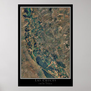 Las Cruces New Mexico From Space Satellite Art Poster