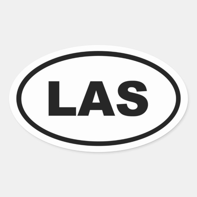 LAS Las Vegas Oval Sticker (Front)
