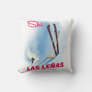 las leñas Argentina ski Throw Pillow