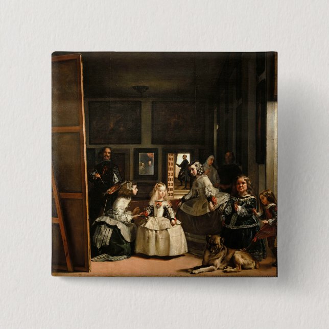 Las Meninas 2 Inch Square Button (Front)
