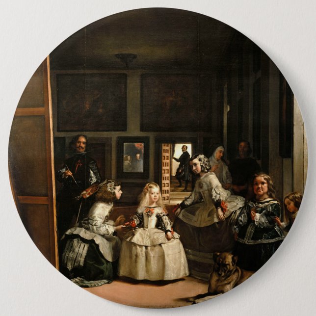 Las Meninas 6 Inch Round Button (Front)