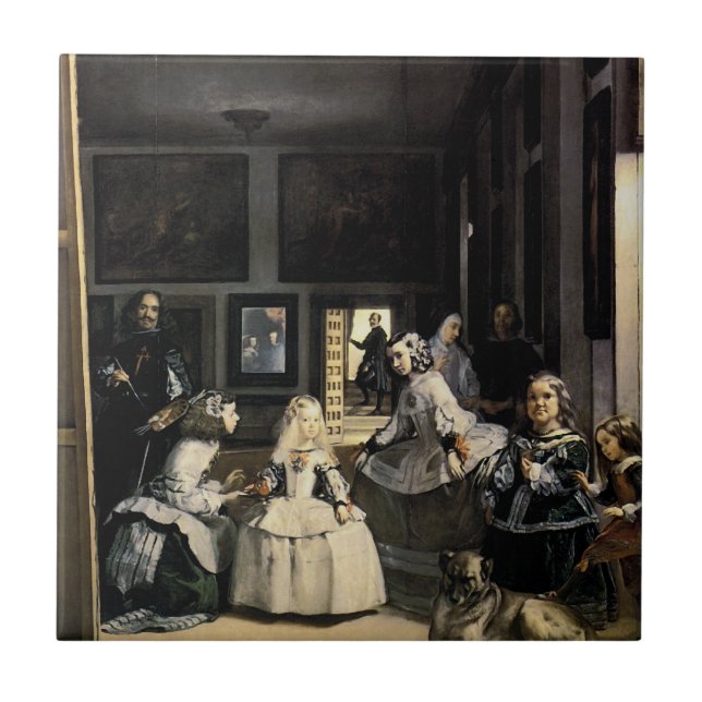Las Meninas by Velasquez Tile (Front)