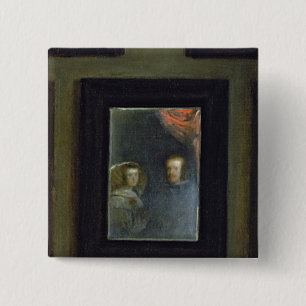 Las Meninas or The Family of Philip IV, c.1656 2 Inch Square Button