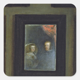 Las Meninas or The Family of Philip IV, c.1656 Square Sticker