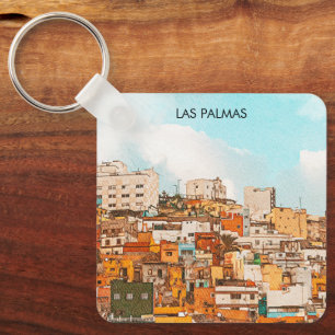 Las Palmas Gran Canaria City View Keychain