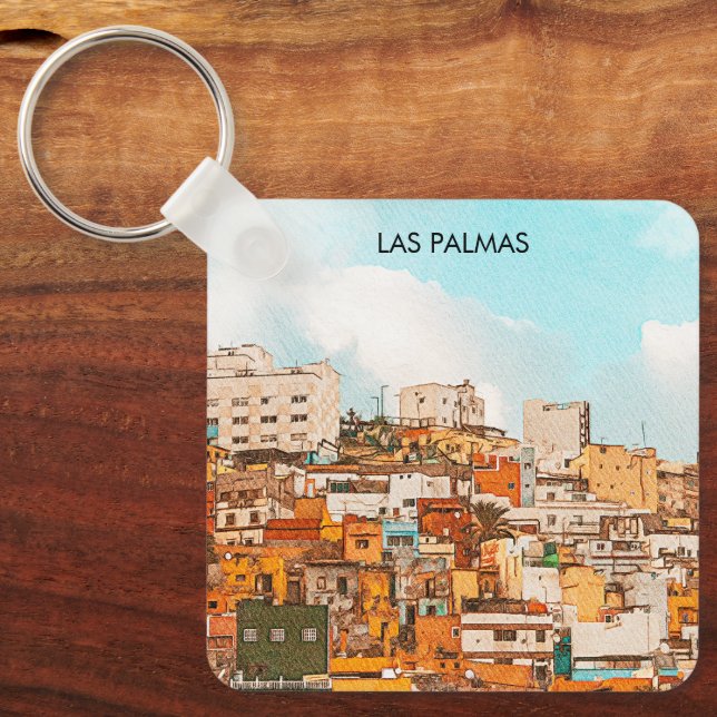 Las Palmas Gran Canaria City View Keychain (Front)