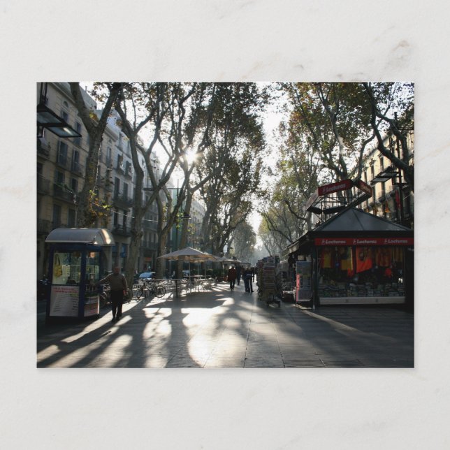 Las Ramblas, Barcelone, carte postale (Devant)