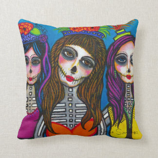 Las Tres Catrinas Pillow