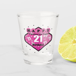 Las Vegas 21e anniversaire verre de tir
