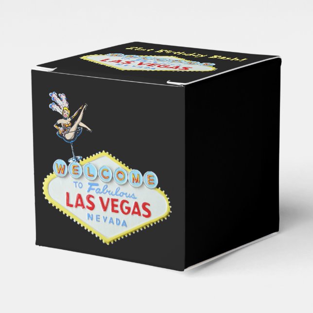 Las Vegas 21st Birthday bash Favor Box (Front Side)