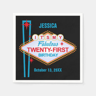 Las Vegas 21st Birthday Napkin