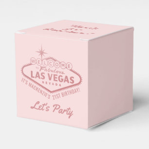Las Vegas 21st Birthday Party Girly Personalized Favor Box