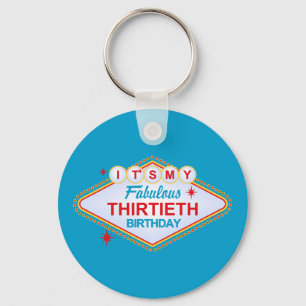 Las Vegas 30th Birthday Keychain