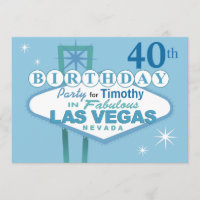 Las Vegas 40th Birthday Party - blue