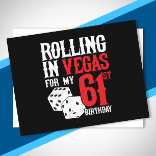 Las Vegas 61st Birthday Party - Rolling in Vegas Postcard