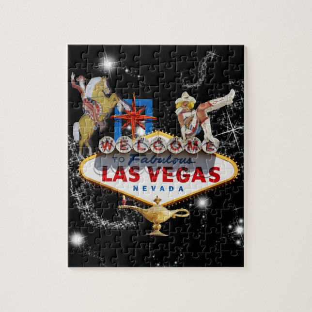 Las Vegas Affiche de bienvenue Jigsaw Puzzle (Vertical)