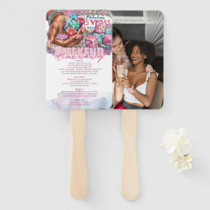Las Vegas Afro Bachelorette Itinerary Photo Hand Fan