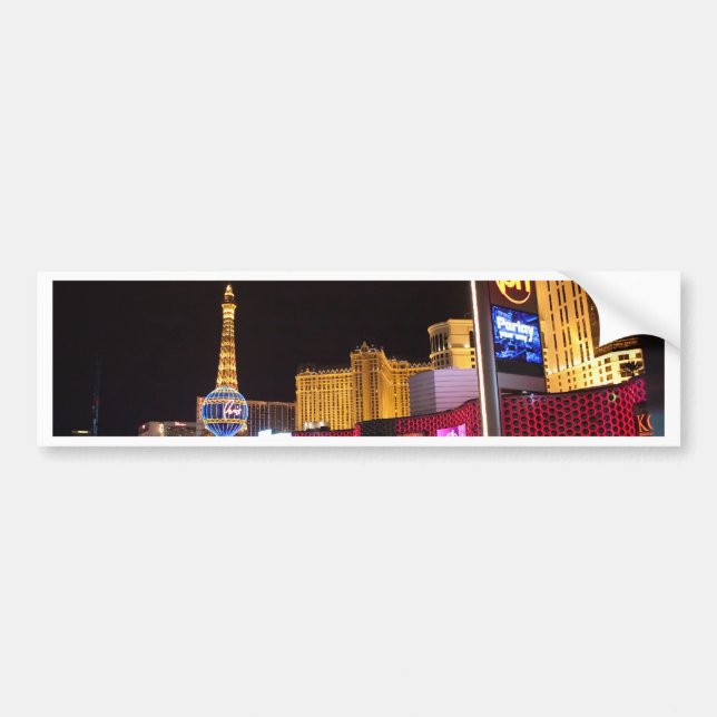 Las Vegas at night Bumper Sticker (Front)