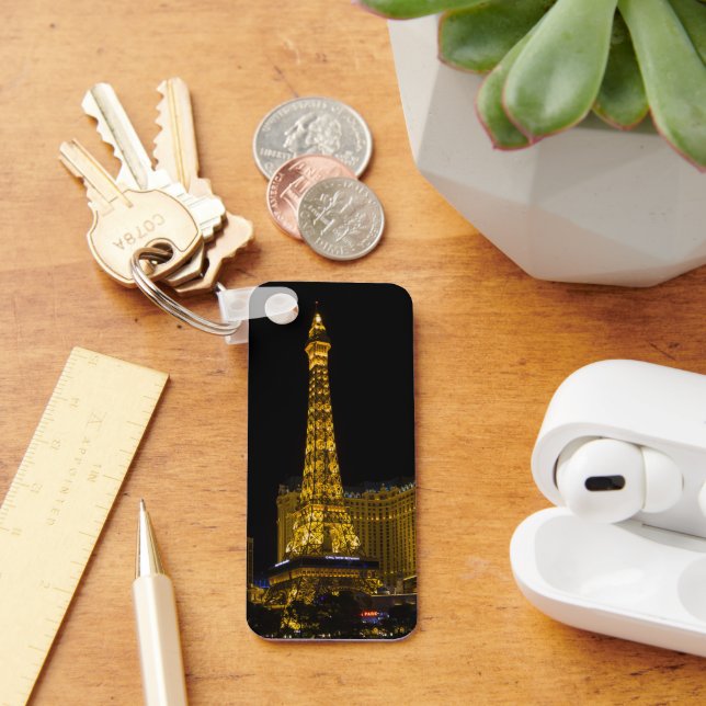 Las Vegas at night Button Keychain (Desk)