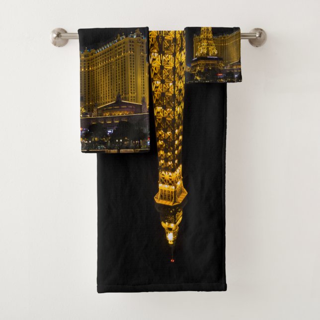 Las Vegas at night  Skyline  Bath Towel Set (Insitu)