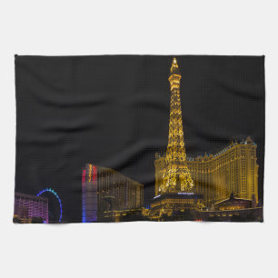 Las Vegas at night Skyline Kitchen Towel