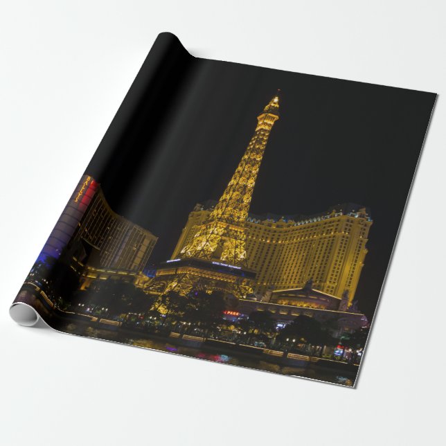 Las Vegas at night  Skyline  Wrapping Paper (Unrolled)