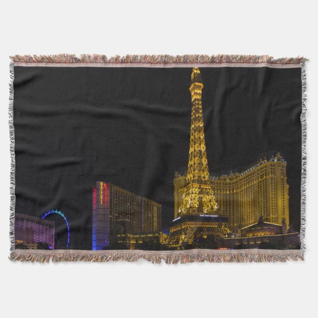 Las Vegas at night Throw Blanket (Front)