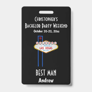 Las Vegas Bachelor Party Guys Weekend Trip Badge