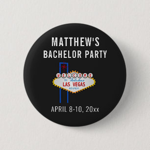 Las Vegas Bachelor Party Wedding Trip Favor 2 Inch Round Button