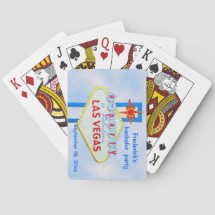 Las Vegas Bachelor Personalized Sign Playing Cards