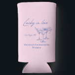 Las Vegas bachelorette can coolers<br><div class="desc">These Vegas themed can coolers feature a modern font and personalized customizable details. This Las Vegas themed can cooler will be a great addition to your bridesmaid gift bags. Change the colours, year and bride's name to make it your own. Shop the matching Vegas accessories in our Las Vegas bachelorette...</div>