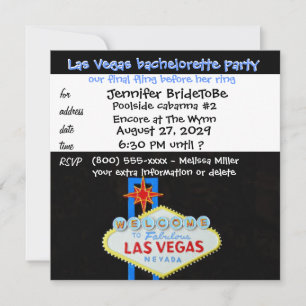Las Vegas Bachelorette Final Fling Invitation