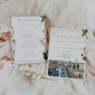 Las Vegas Bachelorette Invitation et Itinéraire
