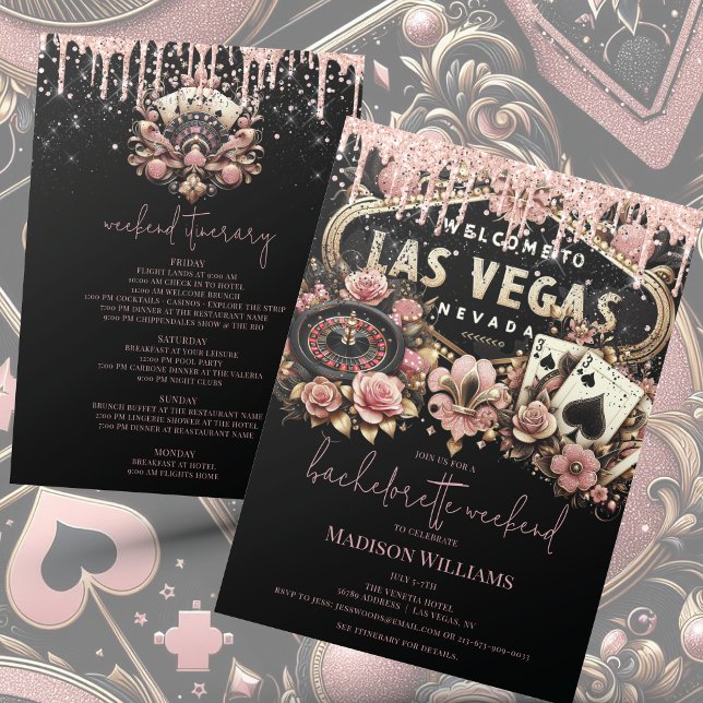 Las Vegas Bachelorette Luxury & Itinerary Invitation (Creator Uploaded)