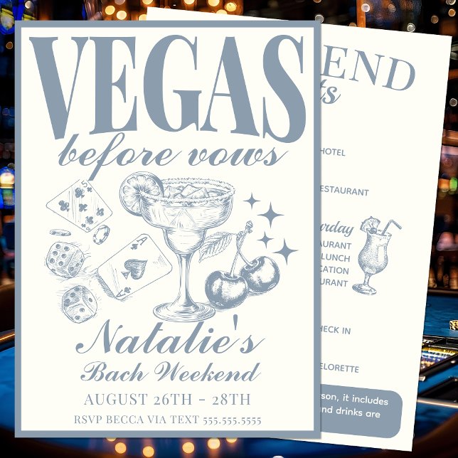 Las Vegas Bachelorette Party Customized Itinerary Invitation (Creator Uploaded)