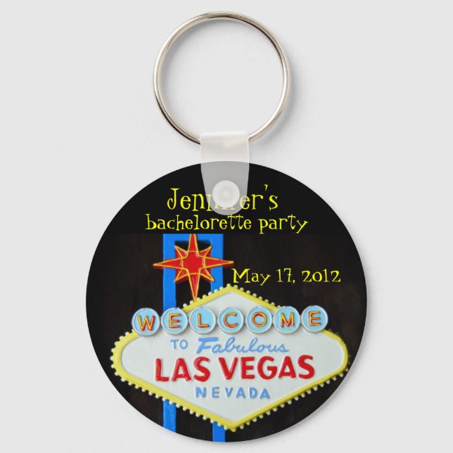 Las Vegas Bachelorette Party Favour Keychain (Front)