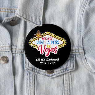 Las Vegas Bachelorette Party Outfit Custom Button