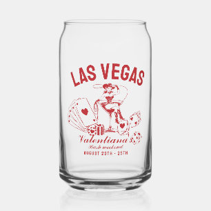 Las Vegas Bachelorette Party Personalized Can Glass