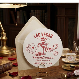 Las Vegas Bachelorette Party Personalized Classic Round Sticker
