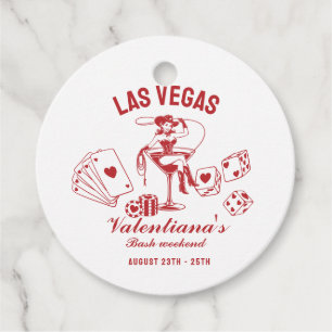 Las Vegas Bachelorette Party Personalized Favour Tags
