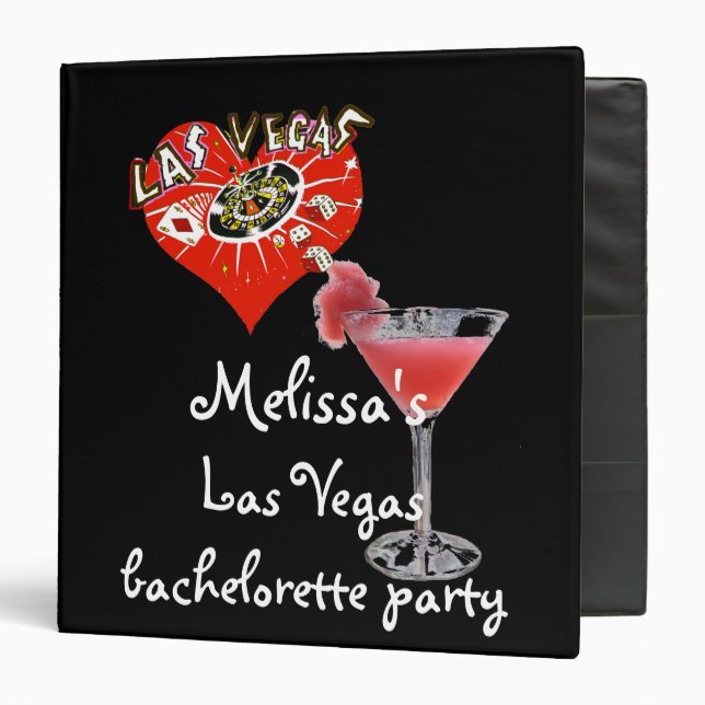 Las Vegas Bachelorette Party photo album Binder (Front/Inside)
