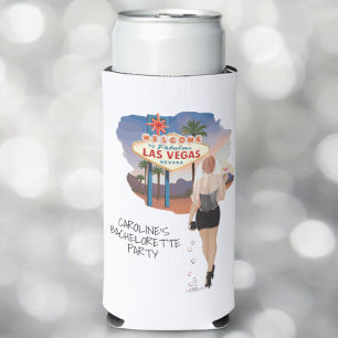 Las Vegas Bachelorette Red Hair Bride  Seltzer Can Cooler