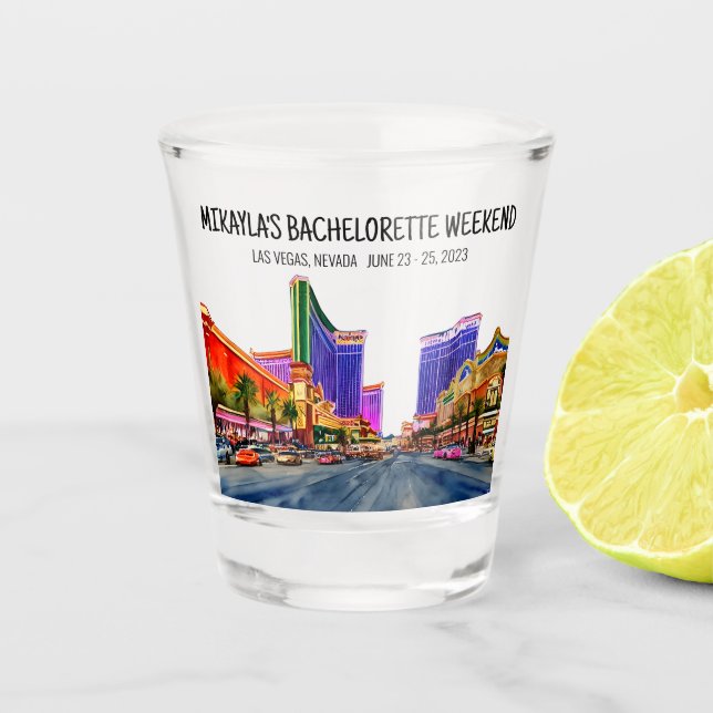 Las Vegas Bachelorette Week-end verre de tir (Devant)