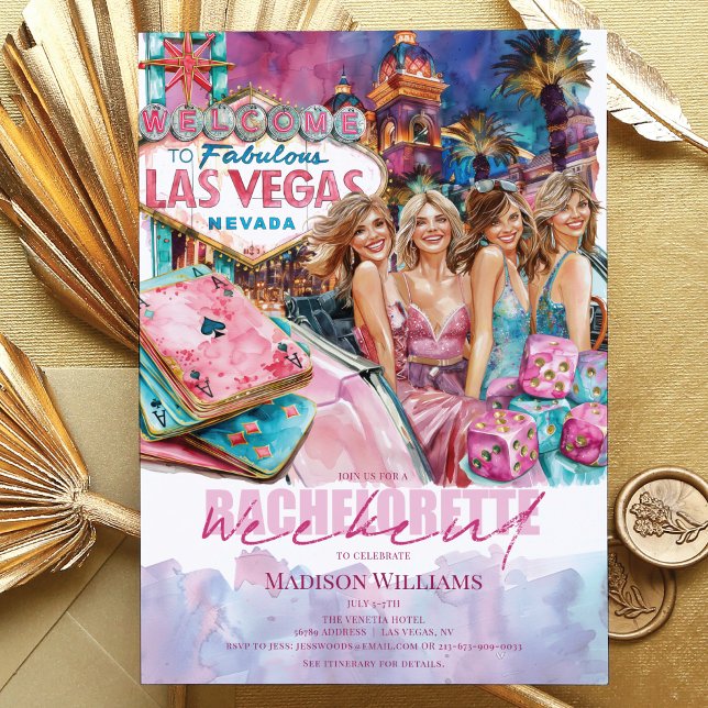 Las Vegas Bachelorette weekend Girls Invitation (Creator Uploaded)
