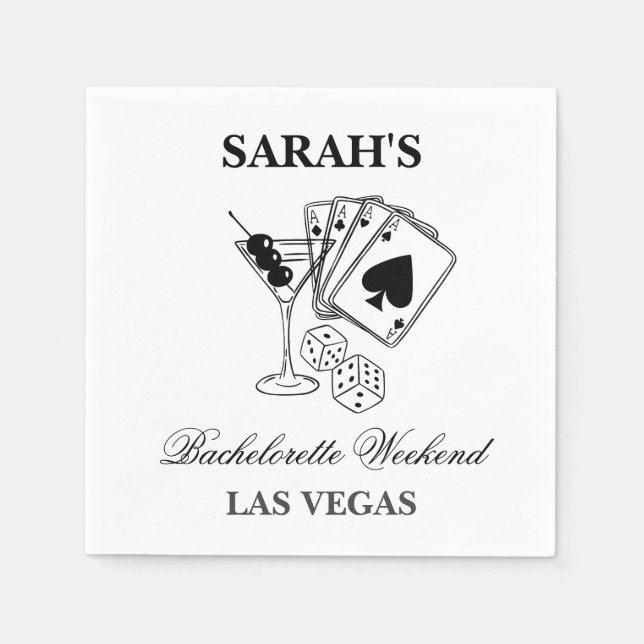 Las Vegas Bachelorette Weekend Party  Napkin (Front)