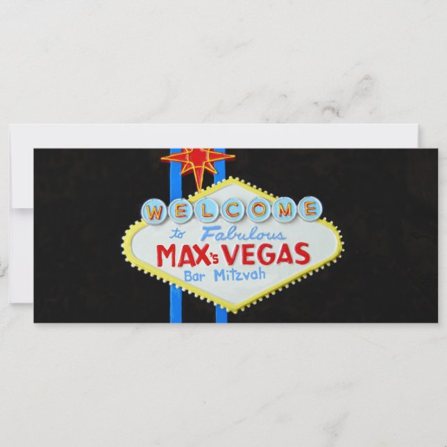 Las Vegas Bar Mitzvah invitation personnalisé (Devant)