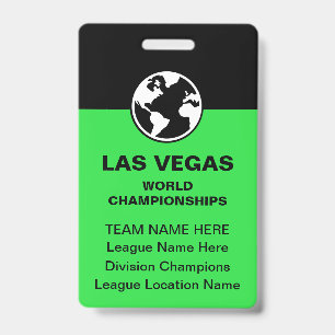 Las Vegas Billiards Championship Bulk Team Badges