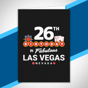 Las Vegas Birthday Party - 26th Birthday In Vegas Card