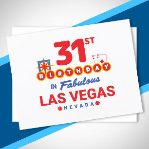 Las Vegas Birthday Party - 31st Birthday In Vegas Postcard