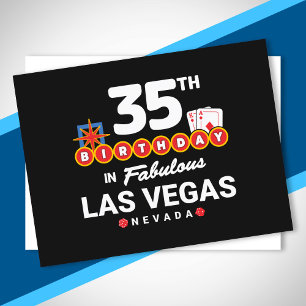 Las Vegas Birthday Party - 35th Birthday In Vegas Postcard